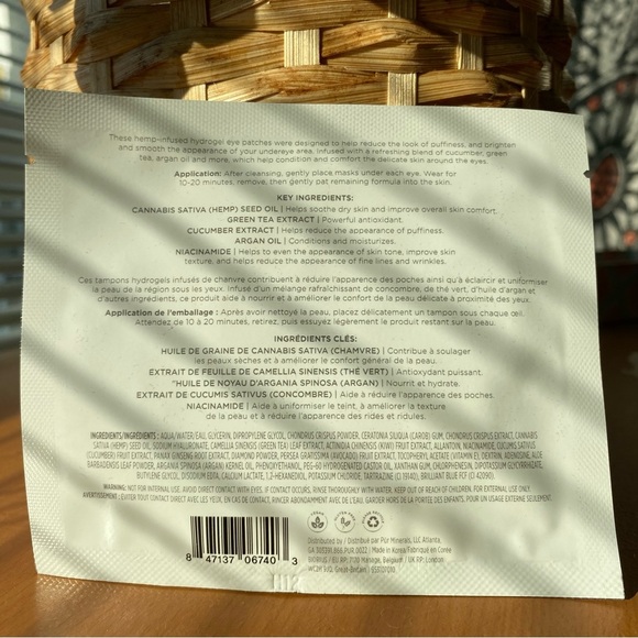 3/$40 🦙 Origins Ginzing Eye Cream Deluxe & Pur Hemp Hydrogel Eye Patch - Picture 3 of 6